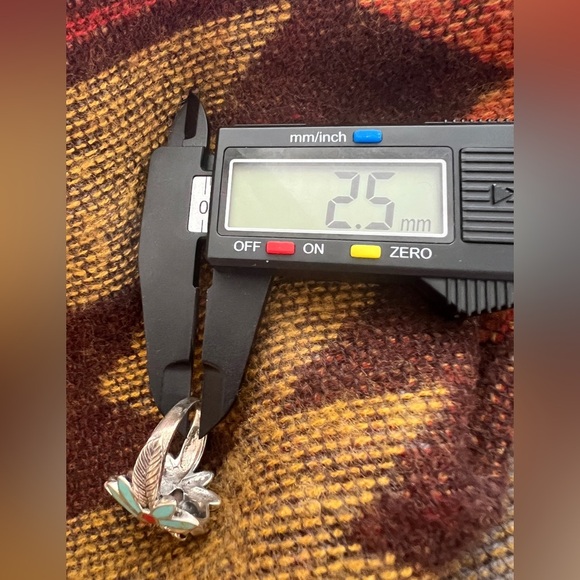 ❤️ Zuni Chief Inlaid Sterling Silver Southwestern Size 8.5 Ring 6.6gm - Picture 12 of 14